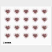 Bleke Dubbele Liefde Hart Sticker (Vel)