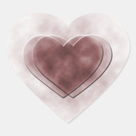 Bleke Dubbele Liefde Hart Sticker