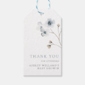 Bleke, eenvoudige Floral Baby shower-voordoormerk Cadeaulabel (Voorkant)
