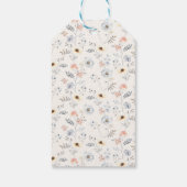 Bleke, eenvoudige Floral Baby shower-voordoormerk Cadeaulabel (Achterkant)