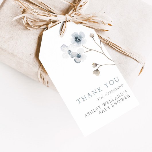 Bleke, eenvoudige Floral Baby shower-voordoormerk Cadeaulabel