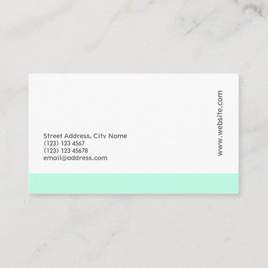 Bleke elegantie visitekaartje (Achterkant)