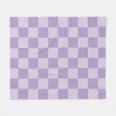 Bleke en Pastel Paarse Eentonige Geruite Fleece Deken (Voorkant (Horizontaal))