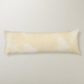 Bleke geel minimale geometrische inkttextuur lichaamskussen (Achterkant)