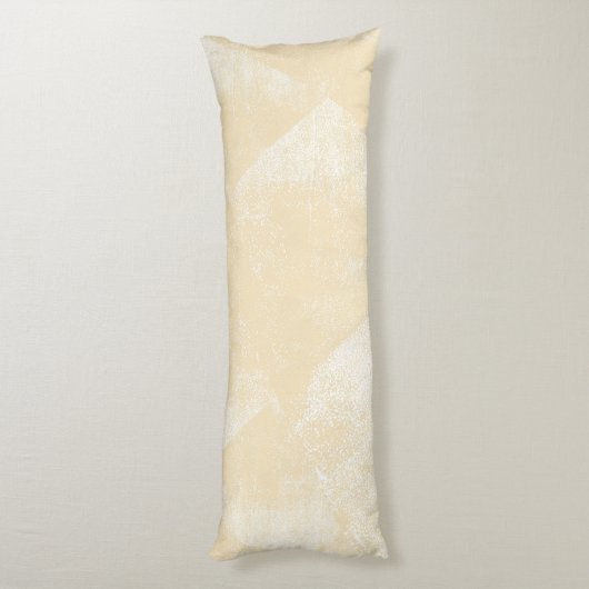 Bleke geel minimale geometrische inkttextuur lichaamskussen (Achterkant (Verticaal))