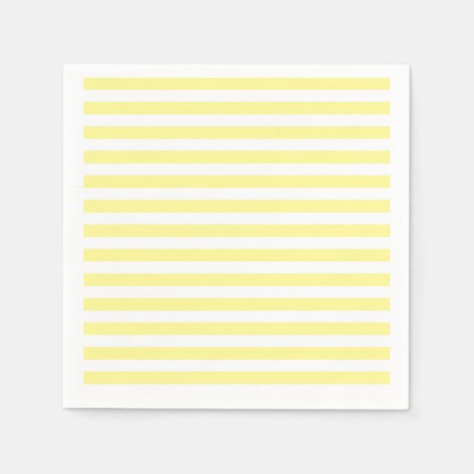 Bleke geel-witte strepen servet (Voorkant)
