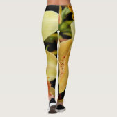 Bleke gele Cymbidium Orchid Leggings (Achterkant)