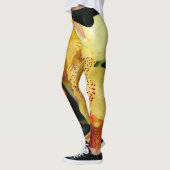 Bleke gele Cymbidium Orchid Leggings (Links)