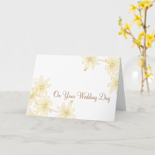 Bleke Gele Dagen Overleden Familieweddenschap Kaart (Gele Bloem)