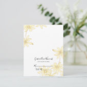 Bleke Gele Dagen Strijdwedstrijdkaart RSVP Kaartje (Staand voorkant)