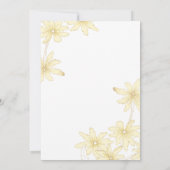 Bleke Gele Daisies Wedding Save the Date (Achterkant)