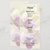 Bleke Gele en Magenta Phalaenopsis Orchideeën Menu (Voorkant / Achterkant)