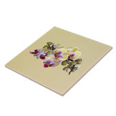 Bleke gele en magenta phalaenopsis orchideeën tegeltje (Zijkant)