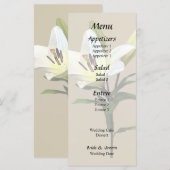 Bleke Gele Lelie en Knoppen Menu (Voorkant / Achterkant)