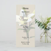 Bleke Gele Lelie en Knoppen Menu (Staand voorkant)