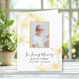 Bleke gele madeliefjes begrafenissympathie bedankkaart