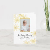 Bleke gele madeliefjes begrafenissympathie bedankkaart (Voorkant)