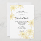 Bleke Gele Madeliefjes Post-Huwelijks Brunch Kaart (Voorkant)