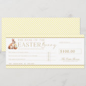 Bleke Gele Paascheque Cadeaubon Kaart (Voorkant / Achterkant)