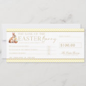 Bleke Gele Paascheque Cadeaubon Kaart (Voorkant)