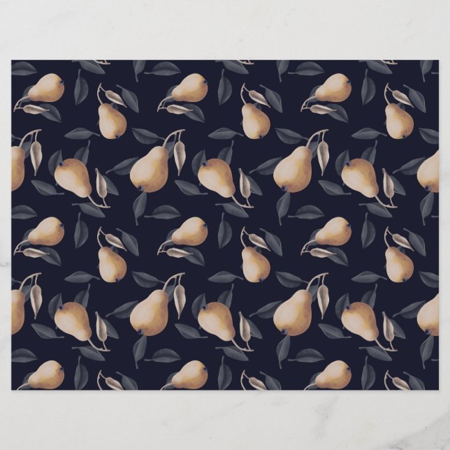 Bleke gele peren op donkere achtergrond (Voorkant)