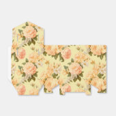 Bleke gele perzikbloemen bedankdoosjes (Uitgevouwen)