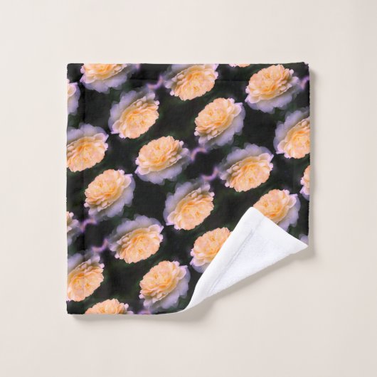 Bleke gele rog in bloem bad handdoek (Wasdoekje)