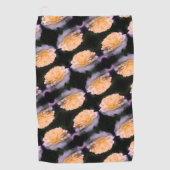 Bleke gele rog in bloem golfhanddoek (Voorkant)