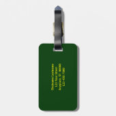 Bleke Gele Rom in Bloom gepersonaliseerd Bagagelabel (Achterkant verticaal)