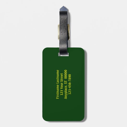 Bleke Gele Rom in Bloom gepersonaliseerd Bagagelabel (Achterkant verticaal)