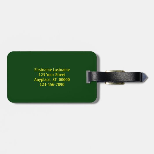 Bleke Gele Rom in Bloom gepersonaliseerd Bagagelabel (Achterkant horizontaal)