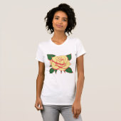 Bleke Gele Roos T-shirt (Voorkant volledig)