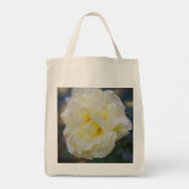 Bleke gele roos tote bag (Achterkant)