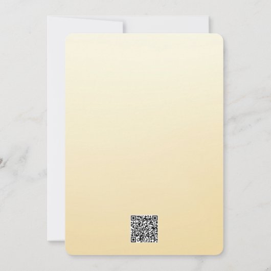 Bleke Gele Roos Verjaardag Uitnodiging Kaart (Achterkant)