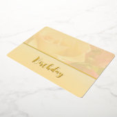 Bleke Gele Verjaardag Folie Uitnodiging (Gedraaid)