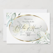 Bleke Gele Waterverf Rozen Matron of Honor Kaart (Voorkant)