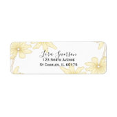 Bleke Gele Witte Dagen de Etiketten van het Adres  (Voorkant)