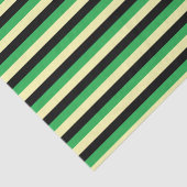 Bleke gele, zwarte en groene strepen tissuepapier (Detail)