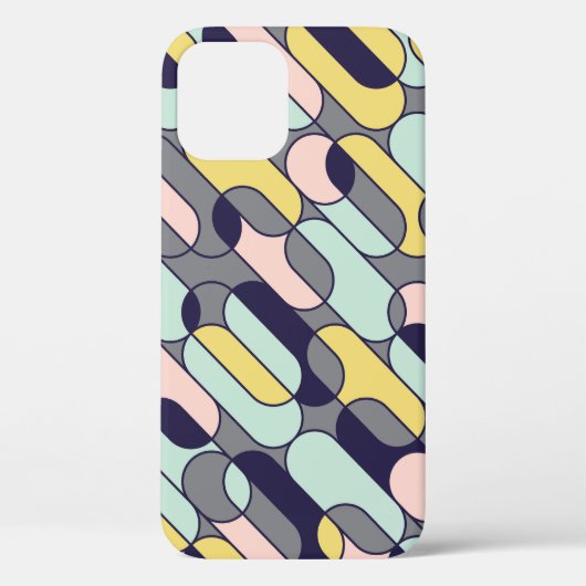 Bleke Geometrische kleuren: Retropatroon Case-Mate iPhone Case (Achterkant)