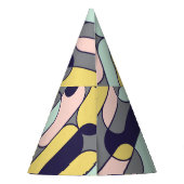 Bleke Geometrische kleuren: Retropatroon Feesthoedjes (Achterkant)