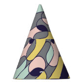 Bleke Geometrische kleuren: Retropatroon Feesthoedjes (Rechts)