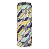 Bleke Geometrische kleuren: Retropatroon Thermosbeker (Achterkant)