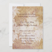 Bleke Ghost Leaves Wedding Invitations Kaart (Voorkant)