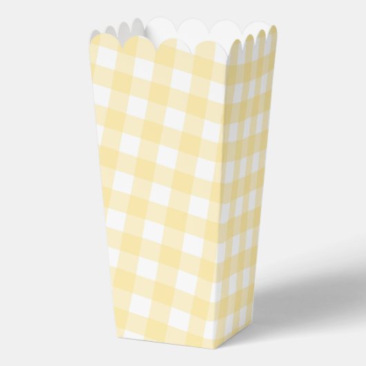 Bleke Gingham Gingham Plaid Party Favoriet Popcorn Bedankdoosjes (Achterkant)