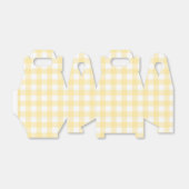 Bleke Gingham Plaid Gabled Party Favoriet Box Bedankdoosjes (Uitgevouwen)