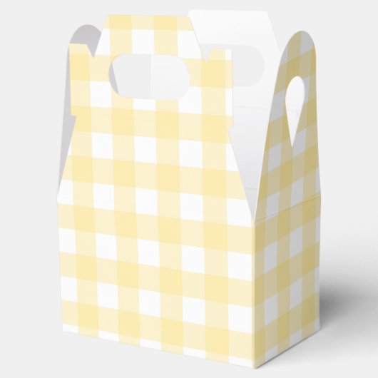 Bleke Gingham Plaid Gabled Party Favoriet Box Bedankdoosjes (Geopend)