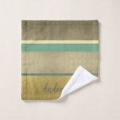 BLEKE GOLD AQUA ROYAL STRIPS VERPLICHT BAD HANDDOEK (Wasdoekje)