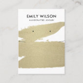 BLEKE GOLD BRUSH STOCK KETTING VERTONEN VISITEKAARTJE (Voorkant)