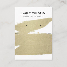 BLEKE GOLD BRUSH STOCK KETTING VERTONEN VISITEKAARTJE