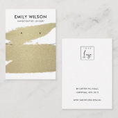 BLEKE GOLD BRUSH STOCK KETTING VERTONEN VISITEKAARTJE (Voorkant / Achterkant)